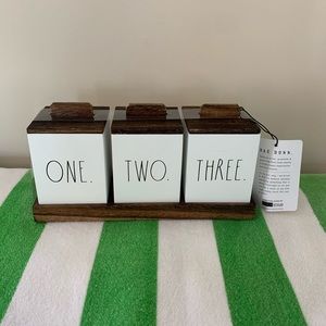 Rae Dunn One Two Three Decor
